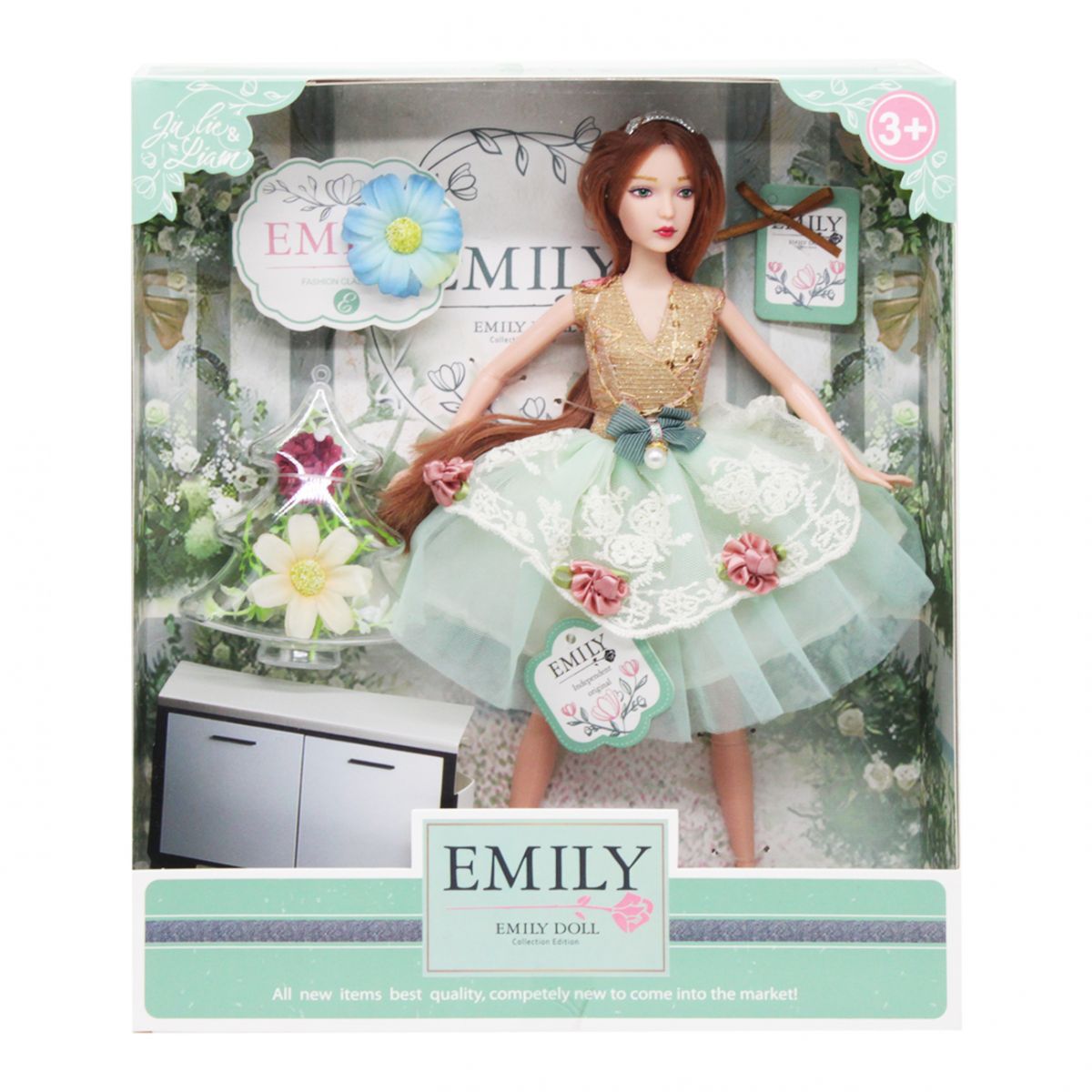 Лялька "Emily Fashion Classics" з квітами  фото 1