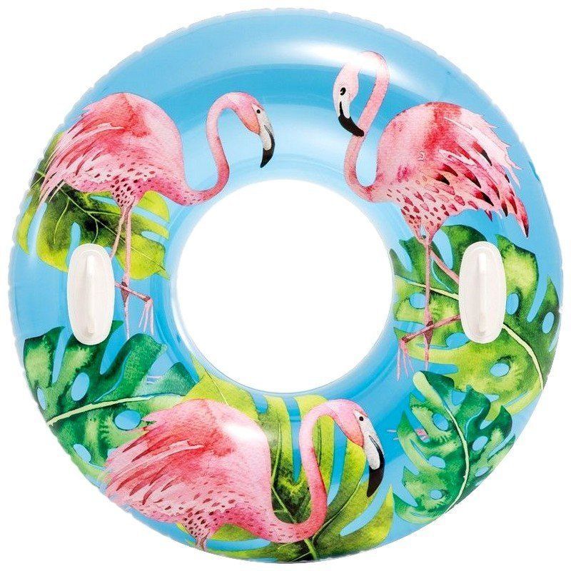 Уценка.  Надувной круг Цветочный, Фламинго - Повреждена упаковка.