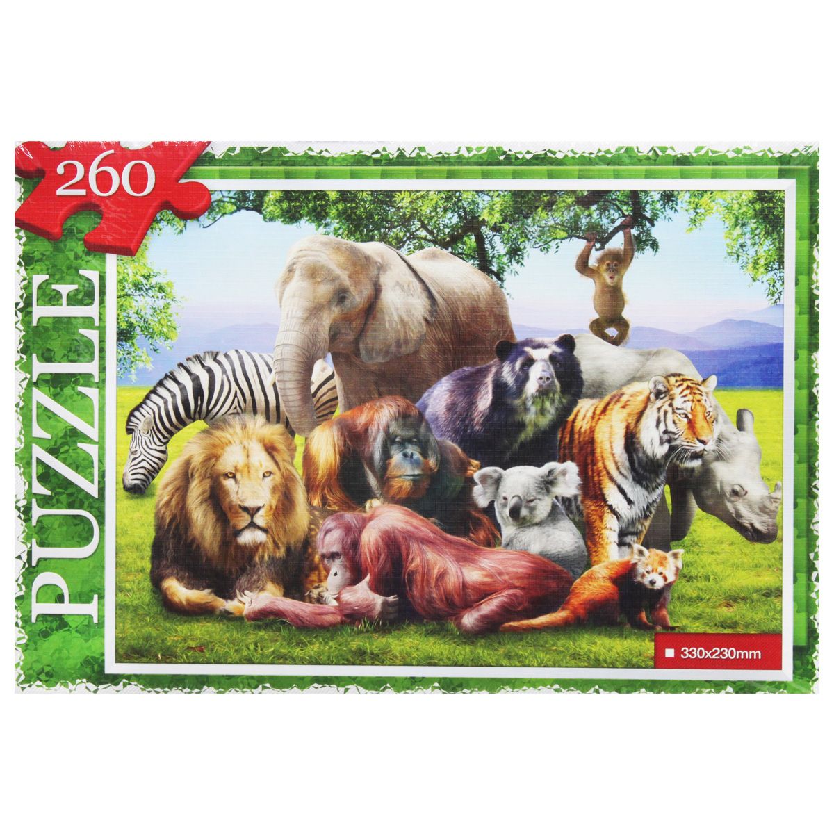 Пазлы "В мире животных", 260 элементов