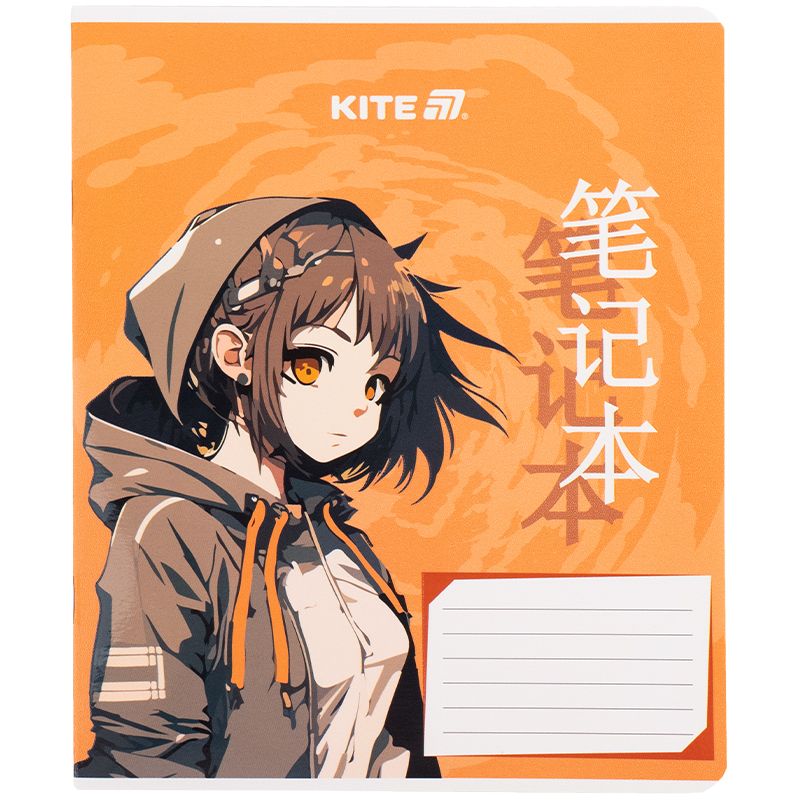 Зошит 18 арк. , кл. , гібр. лак + УФ лак, Kite Anime Зошит 18 арк. , кл. , гібр. лак + УФ лак, Kite Anime