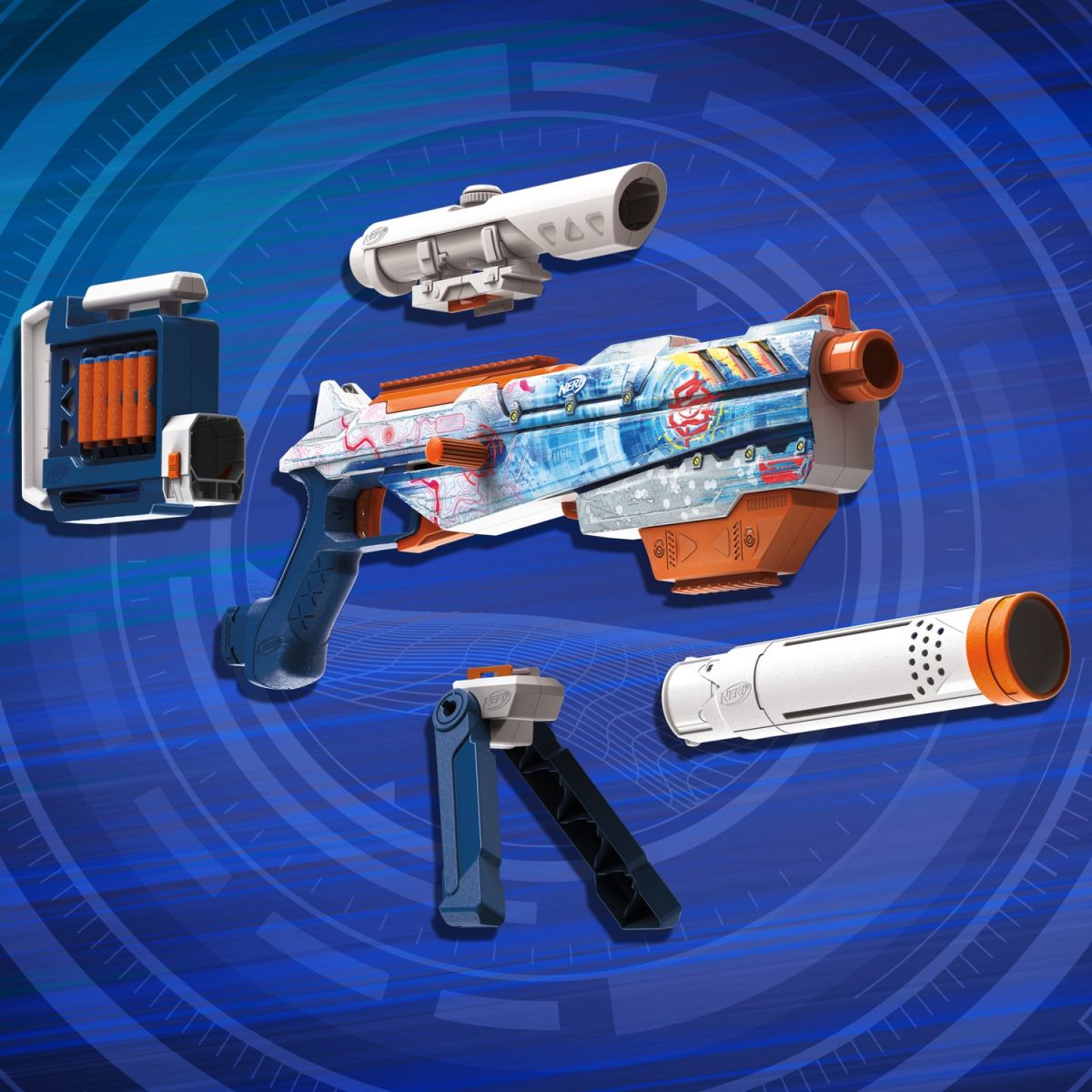 Бластер игрушечный Nerf Loadout Arctic Zerostriker  фото 16
