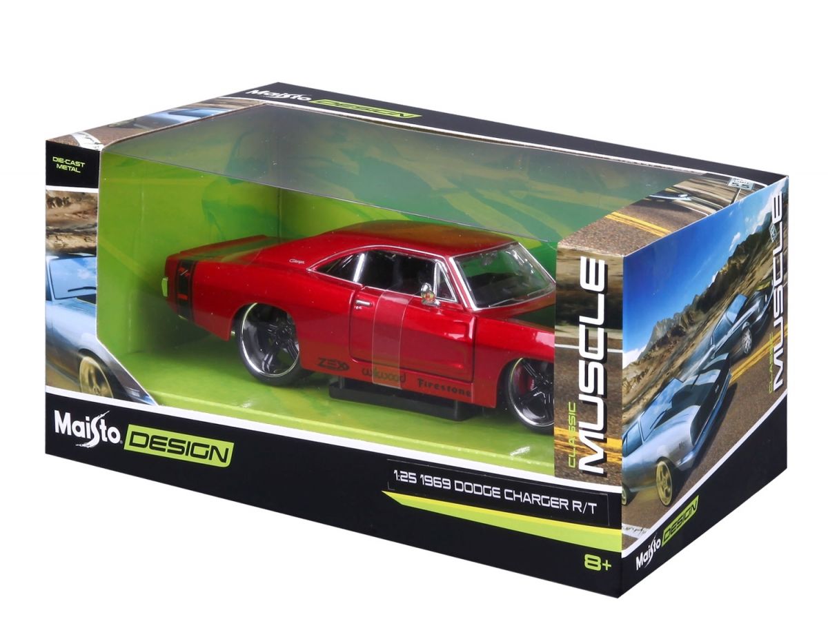 Автомодель в масштабі 1:24 - 1969 Dodge Charger R/T  фото 16