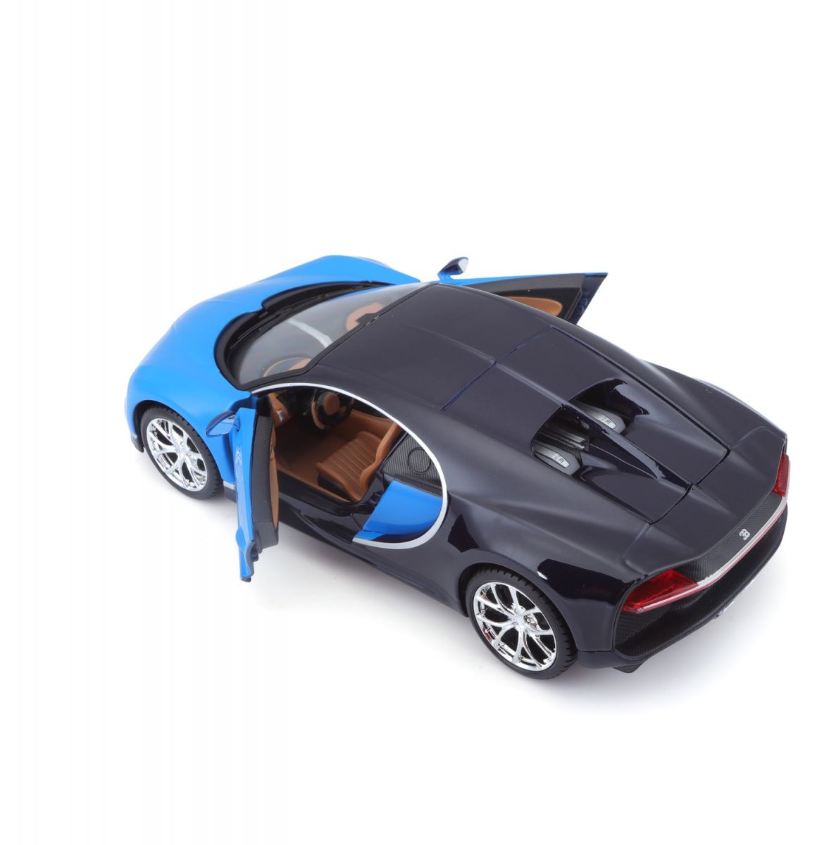 Автомодель в масштабе 1:24 - Bugatti Chiron синий металлик  фото 16