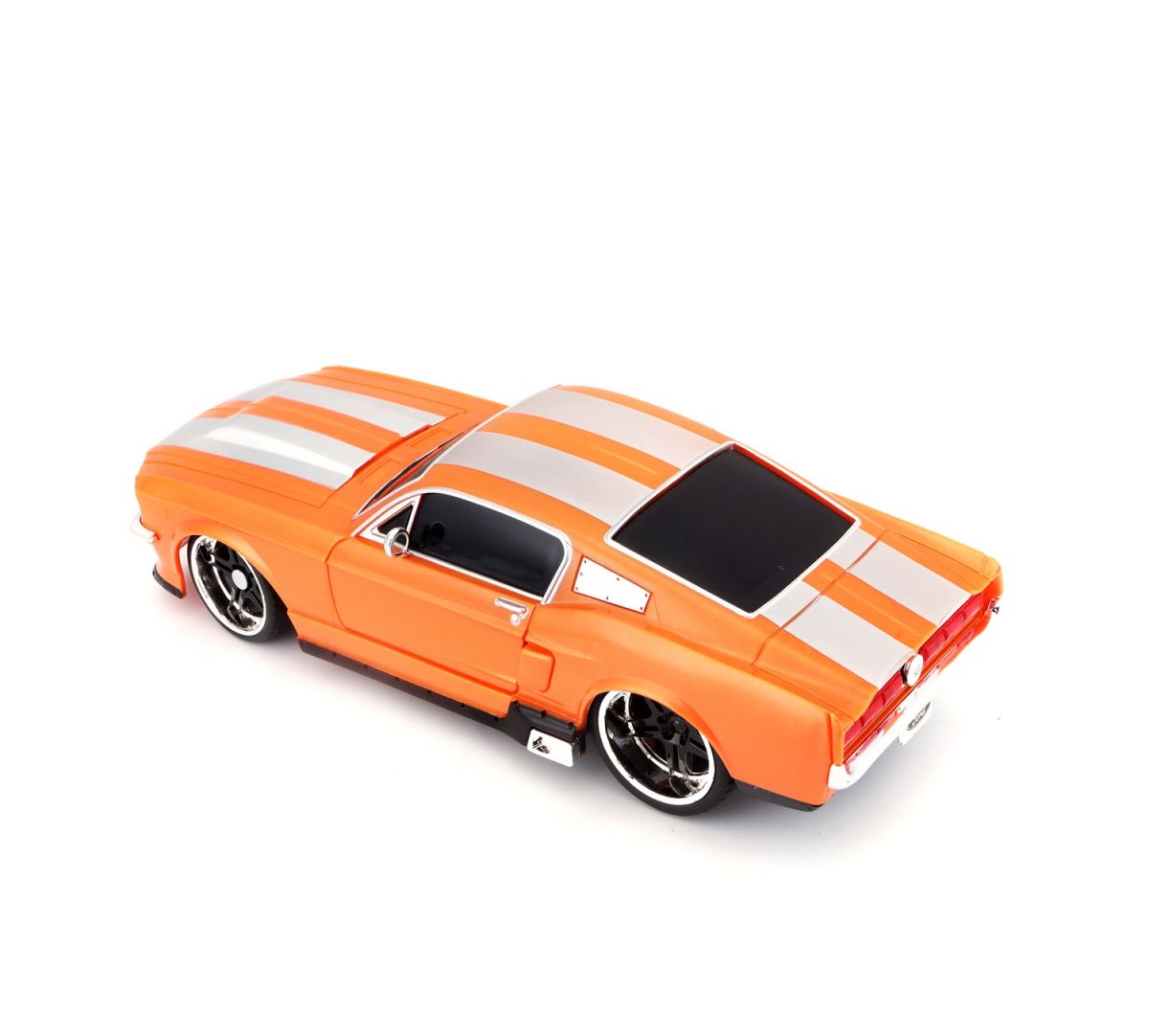 Машинка игрушечная на радиоуправлении 1967 Ford Mustang GT, масштаб 1:24 оранжевый  фото 16