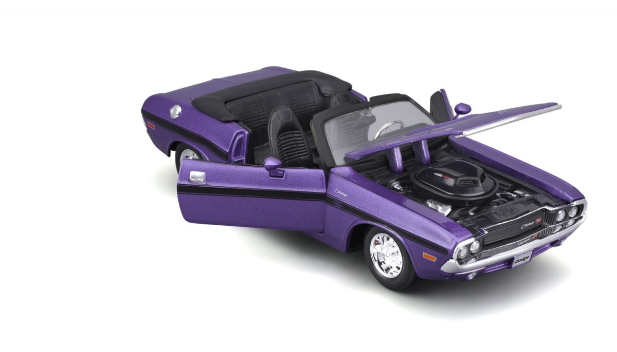 Машинка іграшкова 1970 Dodge Challenger R/T Convertible, масштаб 1:24  фото 16