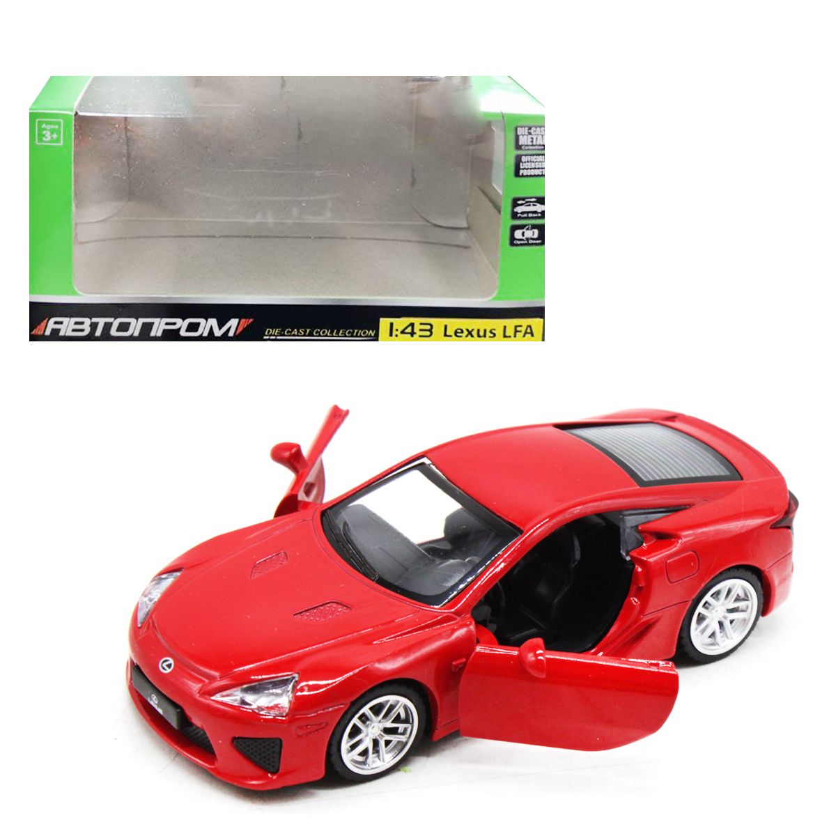Машина металопластикова "Lexus", червона  фото 1