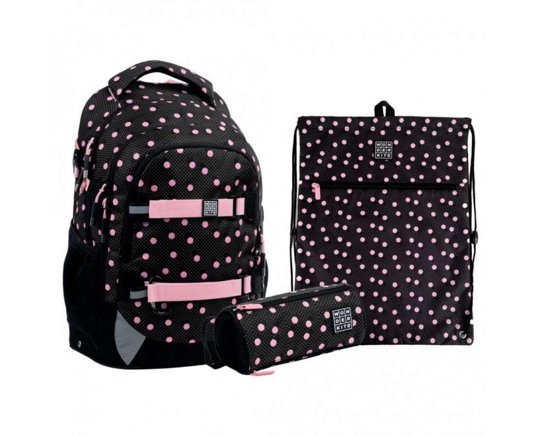 Набір рюкзак + пенал + сумка для взуття WK 727 Polka Dots