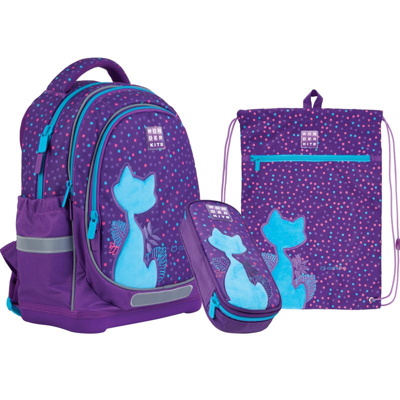 Набір рюкзак + пенал + сумка для взуття WK 724 Catsline