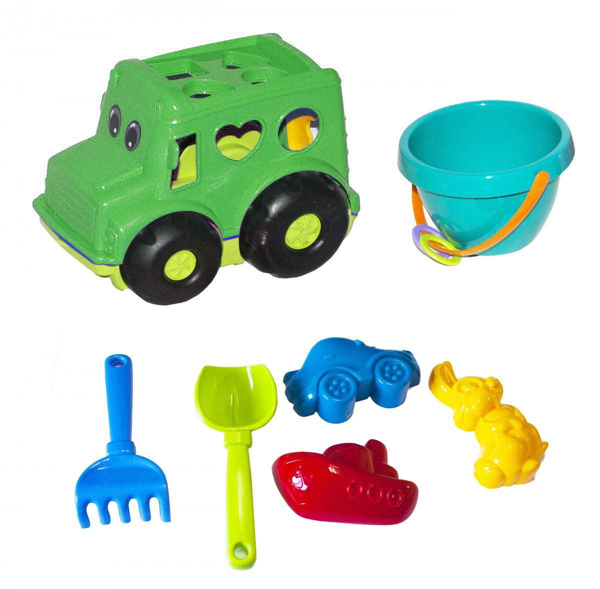 Сортер- автобус "Бусик" №3 (зелений)  фото 1