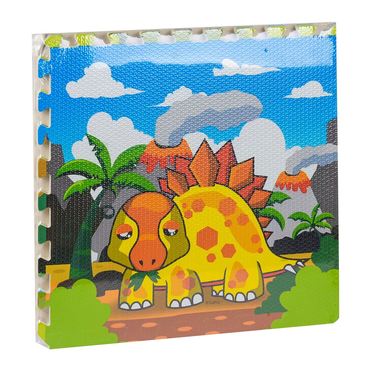 Коврик-пазл игровой EVA Динозавры С 36570 (12) 4 шт в упаковке, 60х60 см  [Пленка]