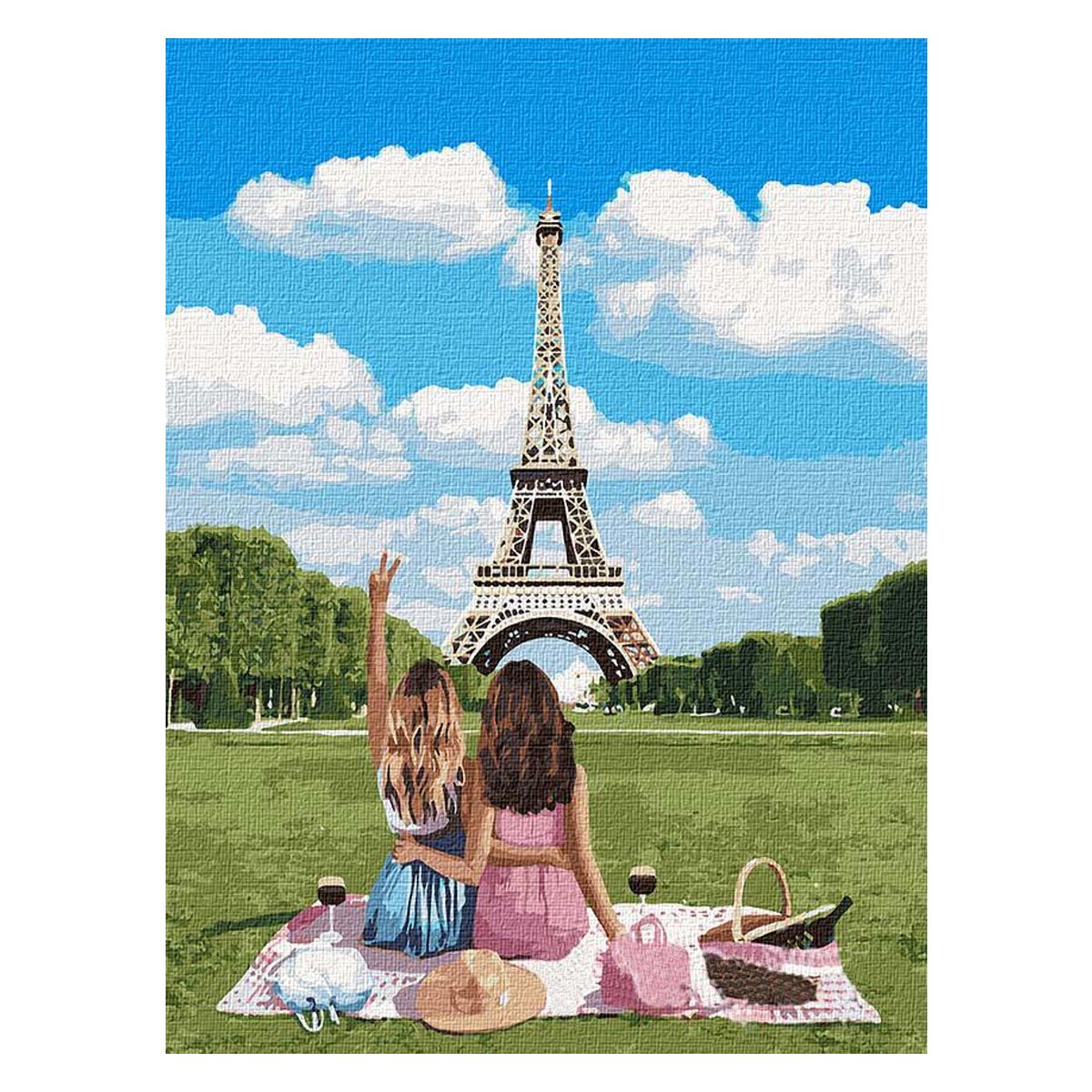 Картина по номерам "Подружки в Париже" ★★★★