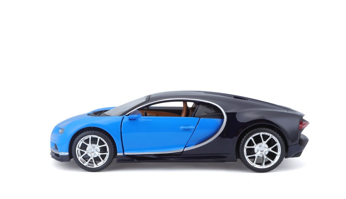 Автомодель в масштабе 1:24 - Bugatti Chiron синий металлик  фото 17