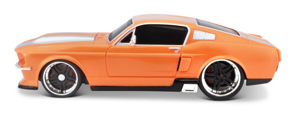 Машинка игрушечная на радиоуправлении 1967 Ford Mustang GT, масштаб 1:24 оранжевый  фото 17