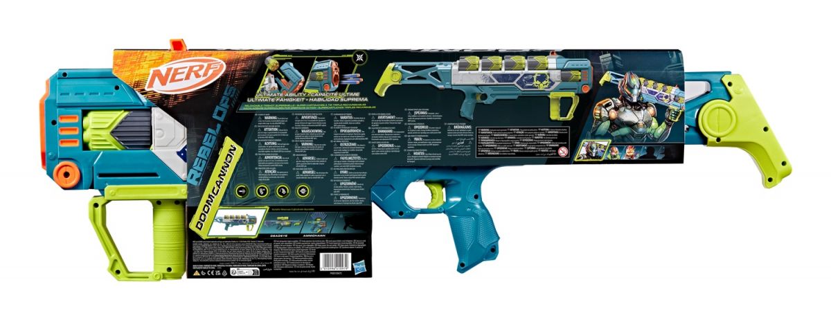 NERF Бластер іграшковий Nerf Rebel Ops Doom Cannon, 60 дротиків, 5 супершелів  фото 17