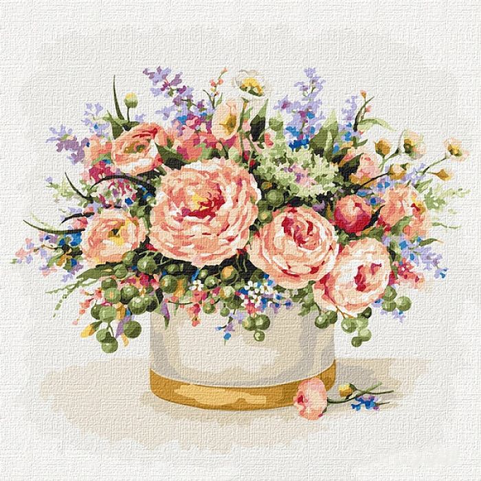 Картина за номерами "Тендітні троянди" ★★★★  фото 1