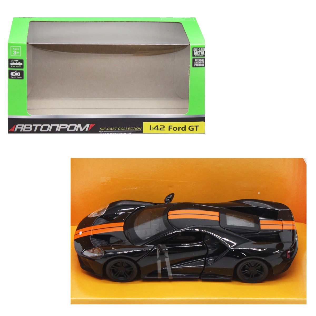 Машина Автопром "Ford GT", чорний  фото 1