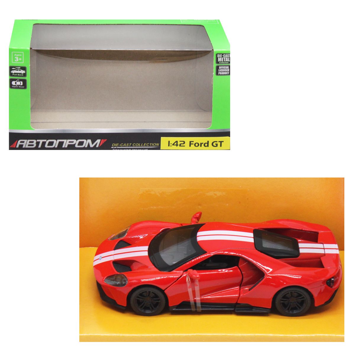Машина Автопром "Ford GT", червоний  фото 1