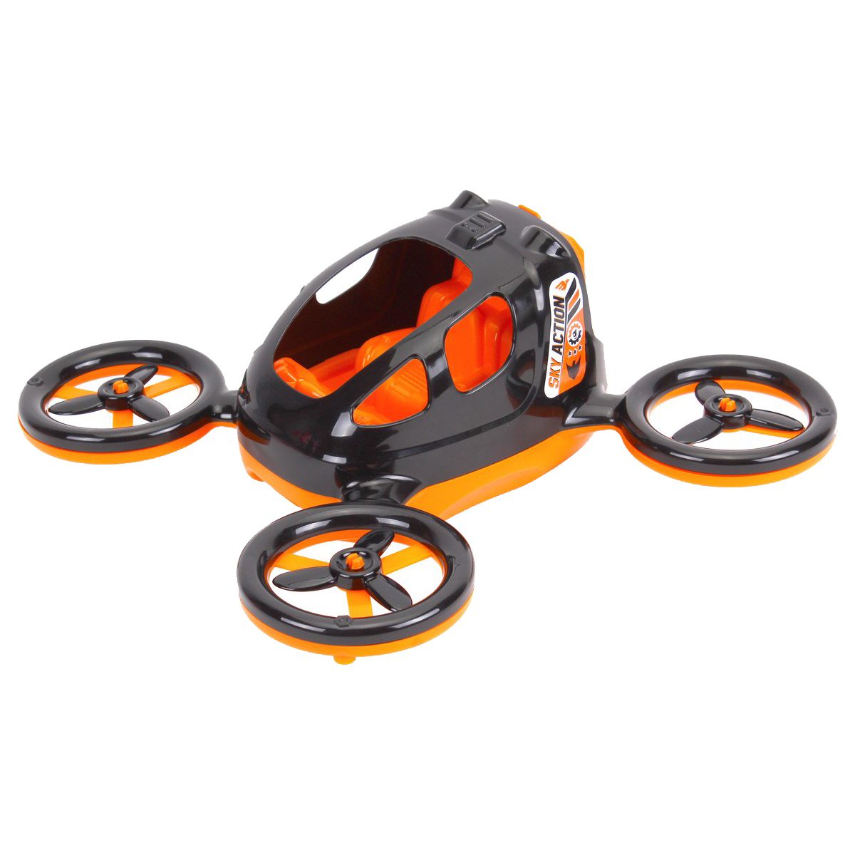 Пластикова машинка "Квадрокоптер", помаранчевий  фото 1