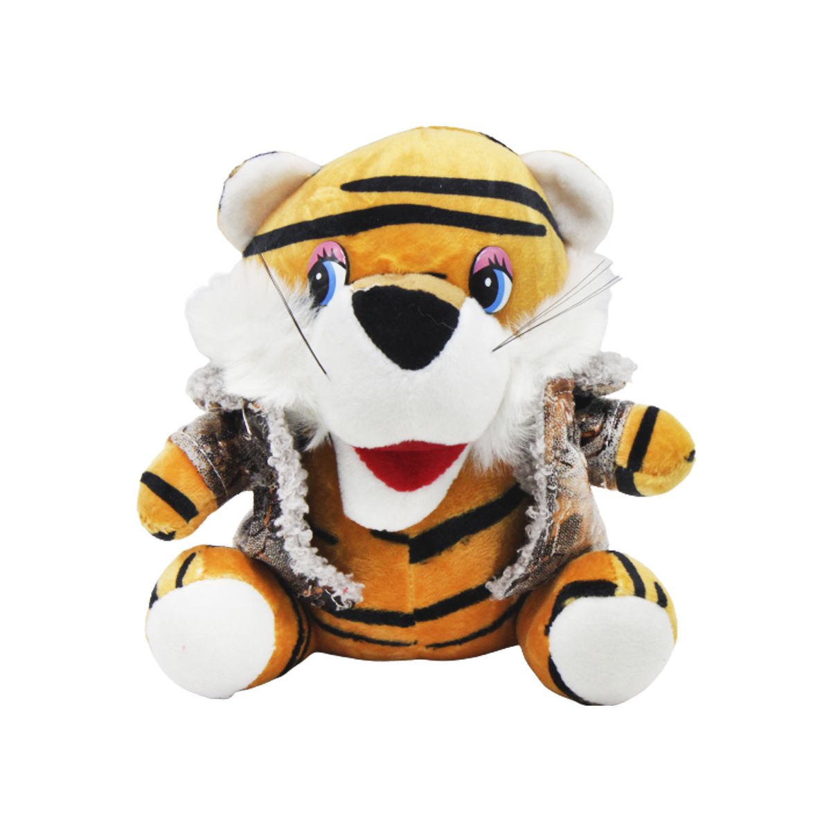 Мягкая игрука "Тигр в жилетке"  рыжий