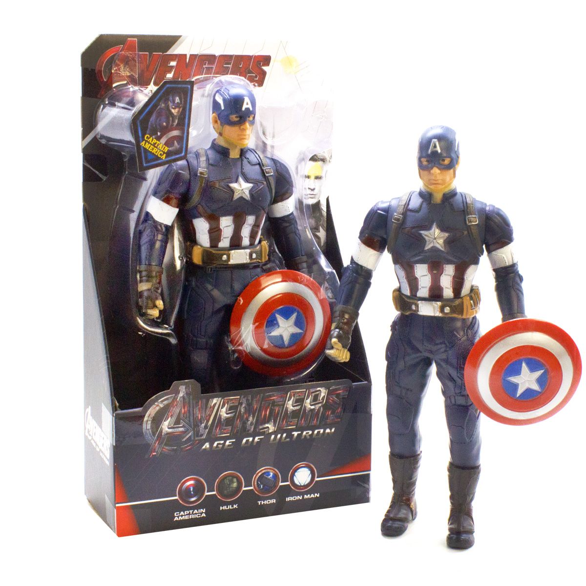 Уцінка.  Фігурка супергероя "Капітан Америка", в масці - не товарний вид упаковки
