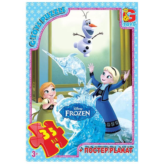 Пазл "Frozen", 35 елементів + плакат