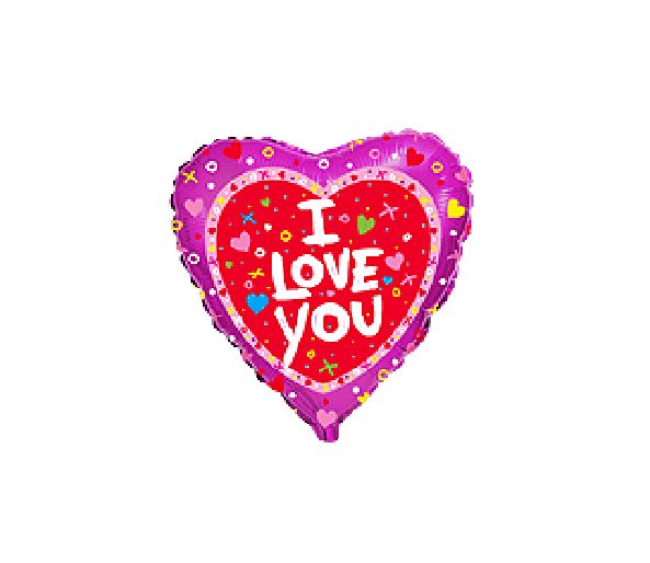 Кулька фольгована "I love you"