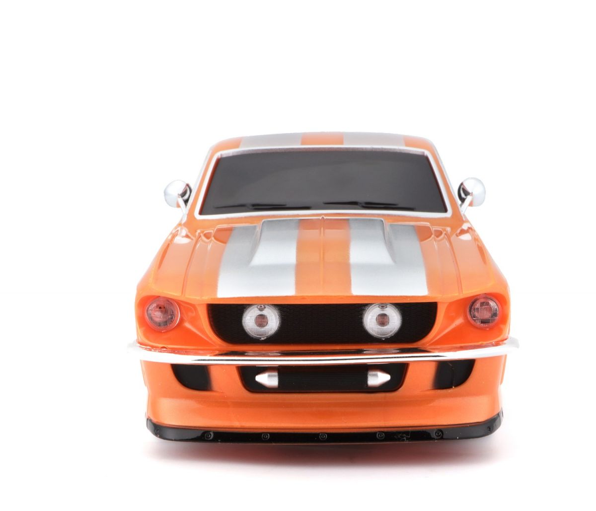 Машинка игрушечная на радиоуправлении 1967 Ford Mustang GT, масштаб 1:24 оранжевый  фото 18