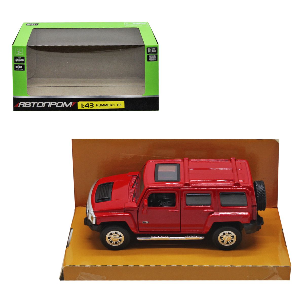 Машинка "Автопром: Hummer" червона  фото 1