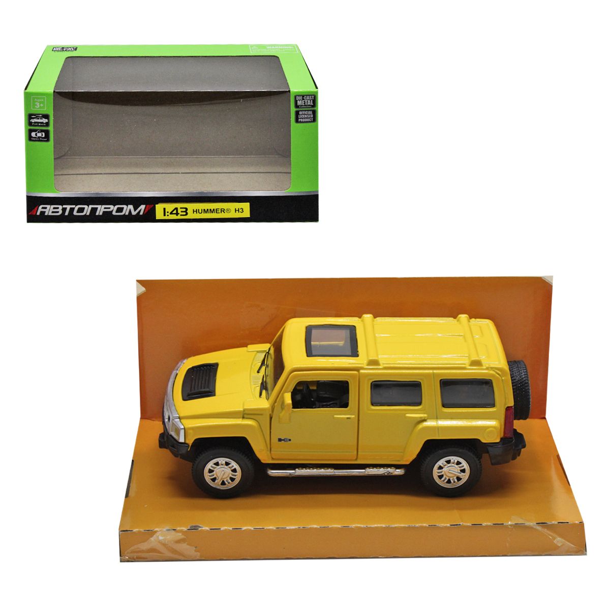 Машинка "Автопром: Hummer" жовта  фото 1
