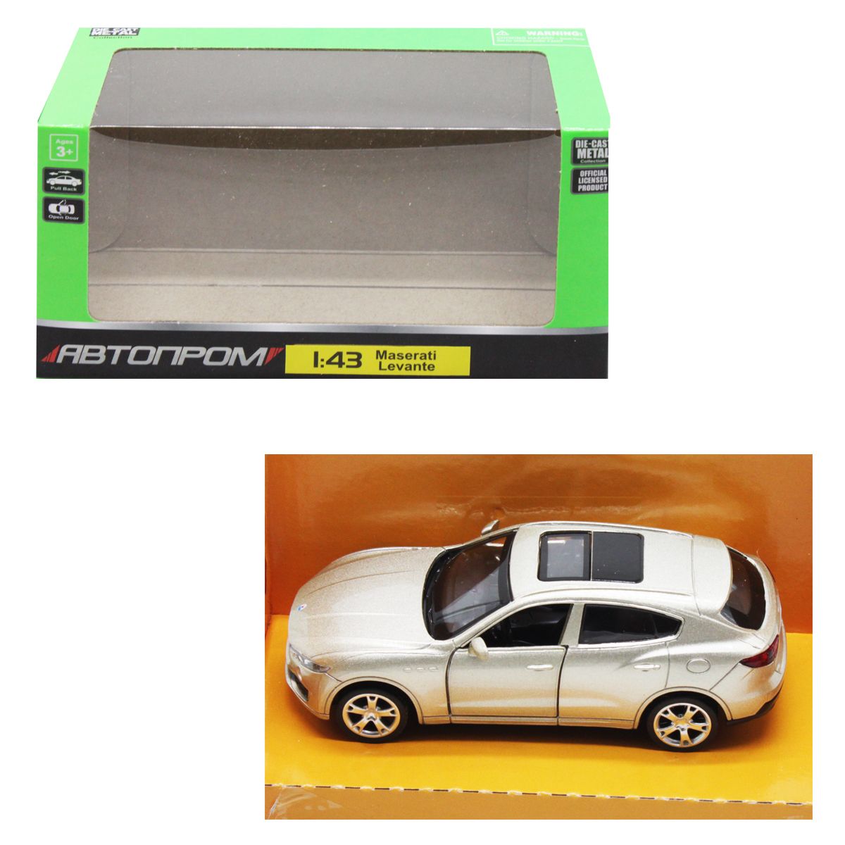 Машина АВТОПРОМ "Maserati Levante SUV", золотиста  фото 1