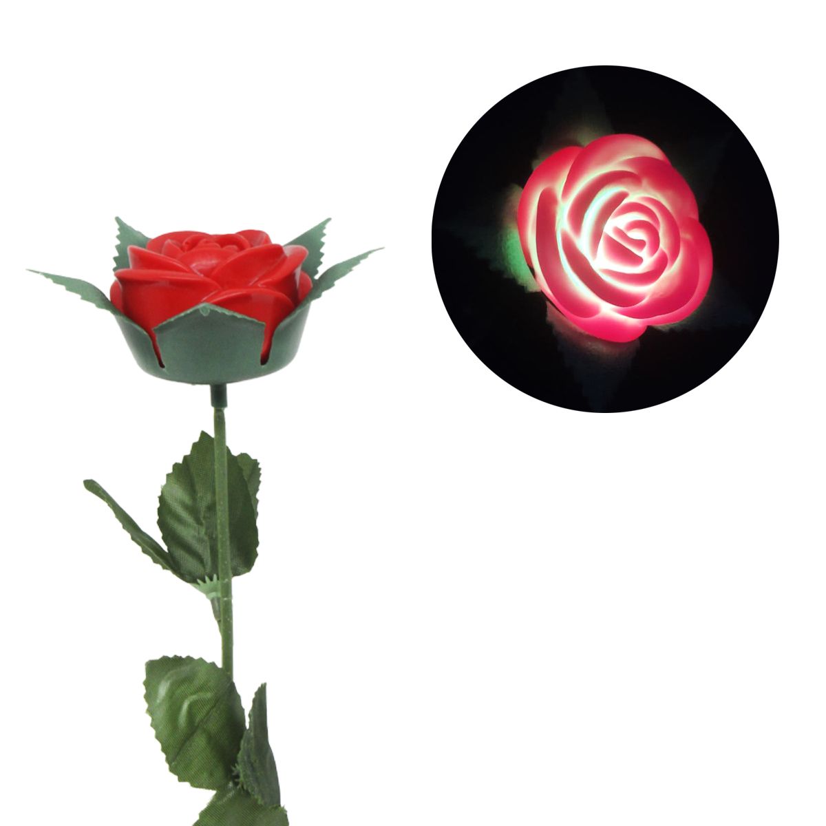 Светящаяся роза, 40 см (красный)
