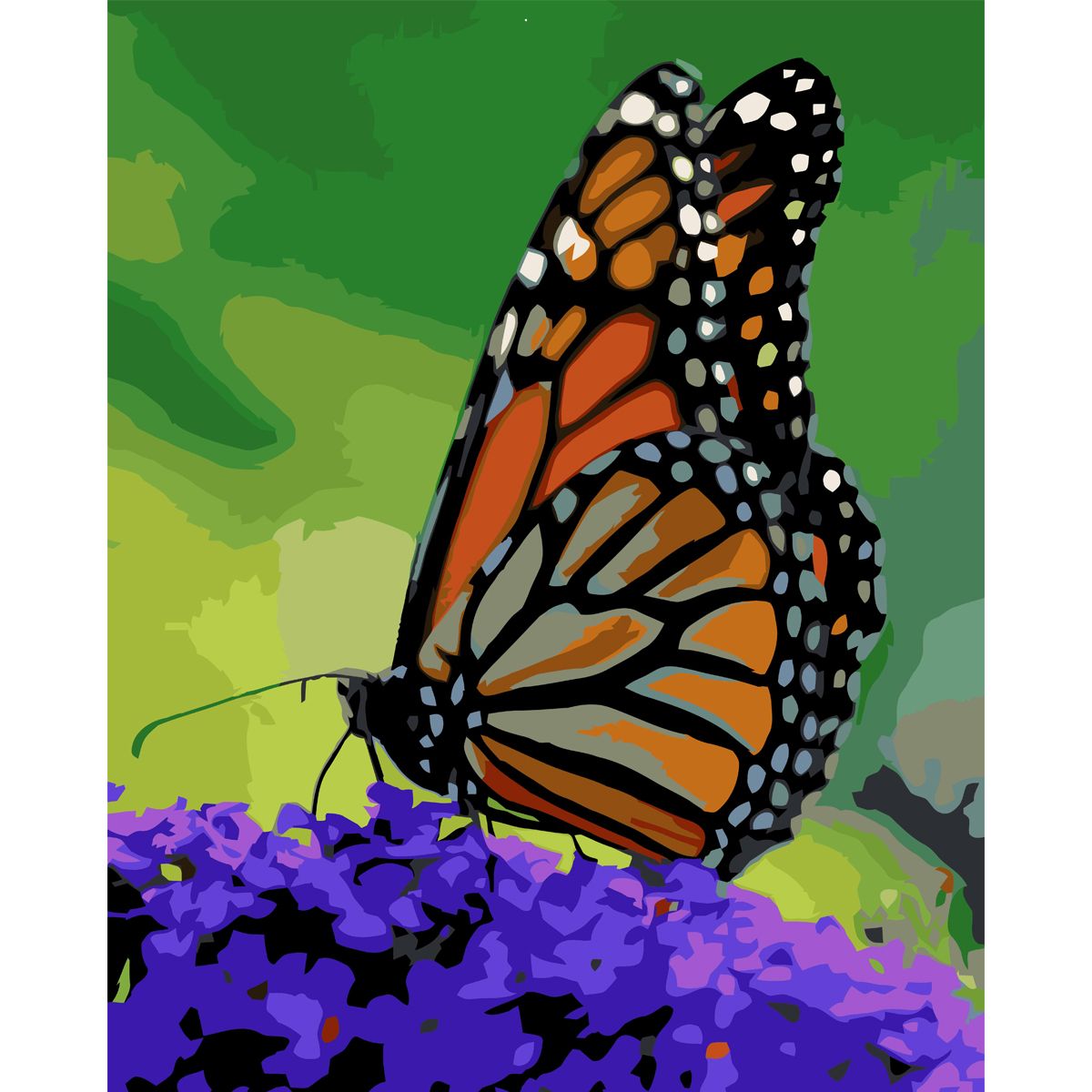 Картина по номерам "Оранжевая бабочка"