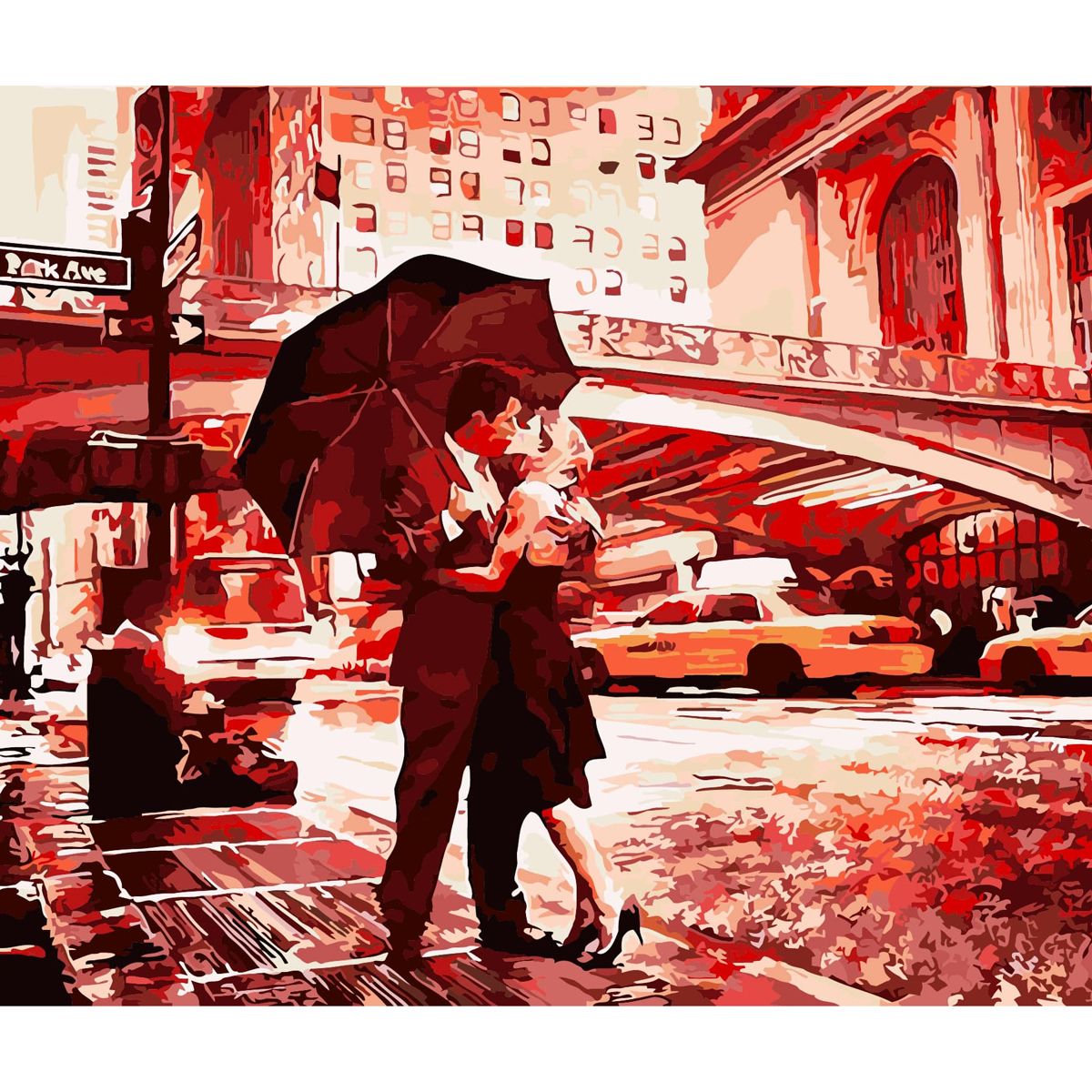 [0136] Картина по номерах 0136 ОРТ Горячий поцелуй 40*50  фото 1