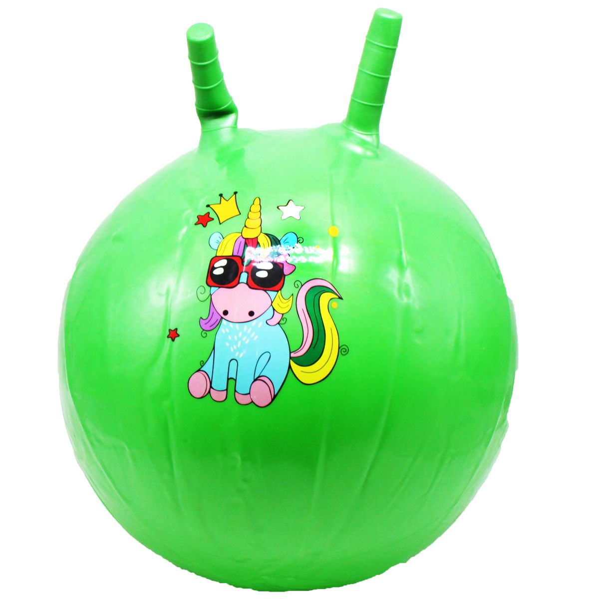 Мяч для фитнеса "Рога", зеленый, 45 см
