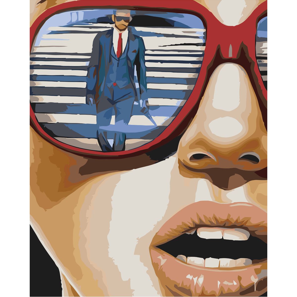 Картина по номерах 0123 ОРТ Відображення Джентльмена  40*50  фото 1