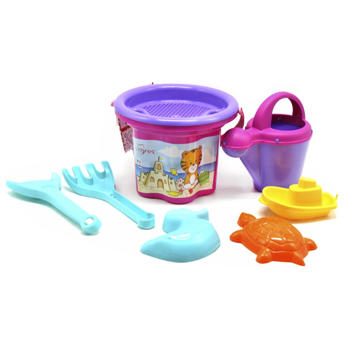 Набір для піску "Квіточка" з лійкою, рожевий  фото 1