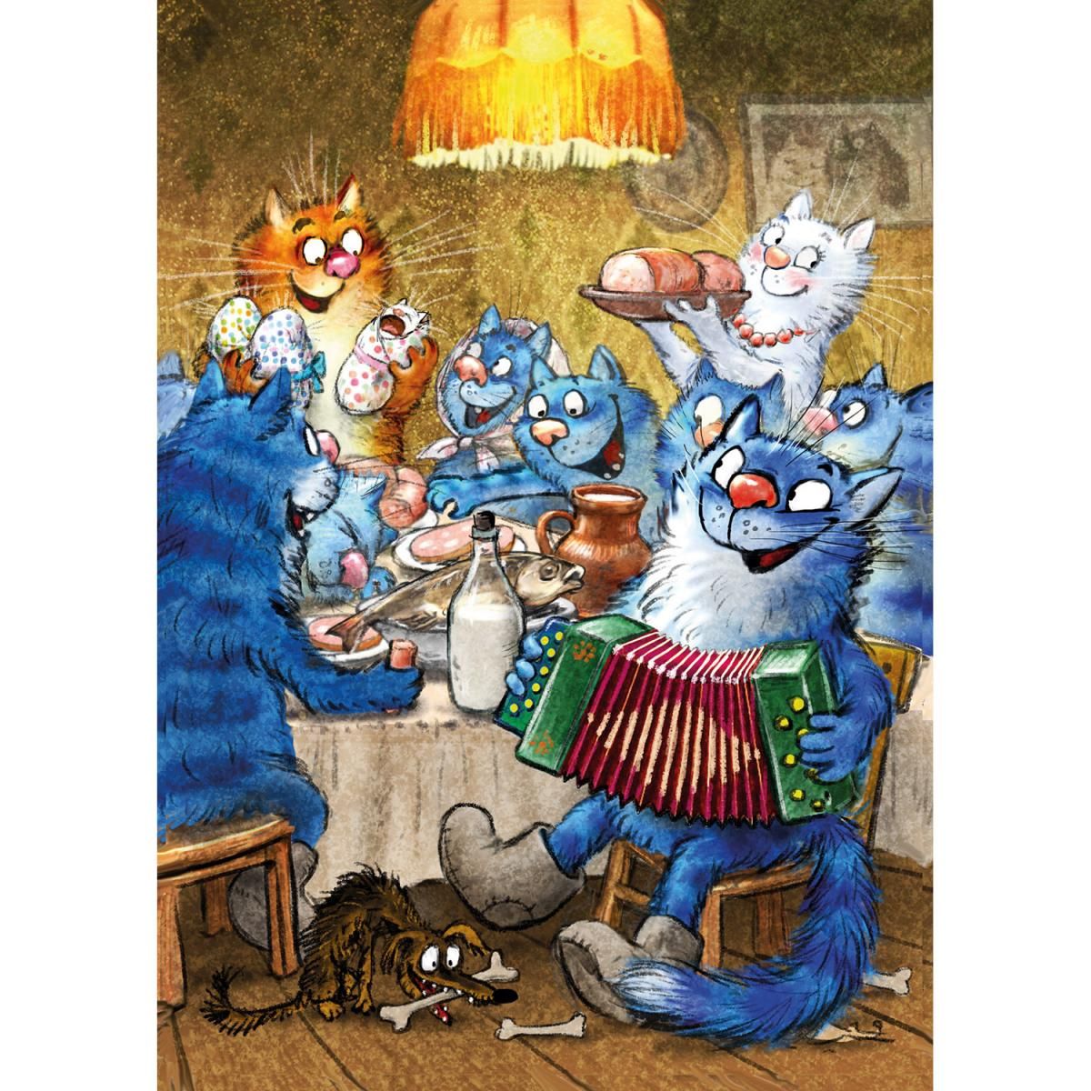 Кот с гармошкой