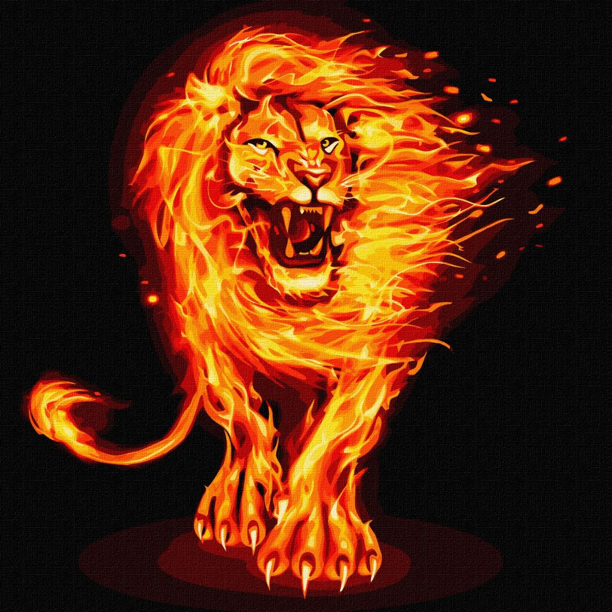 Огненный злой Лев