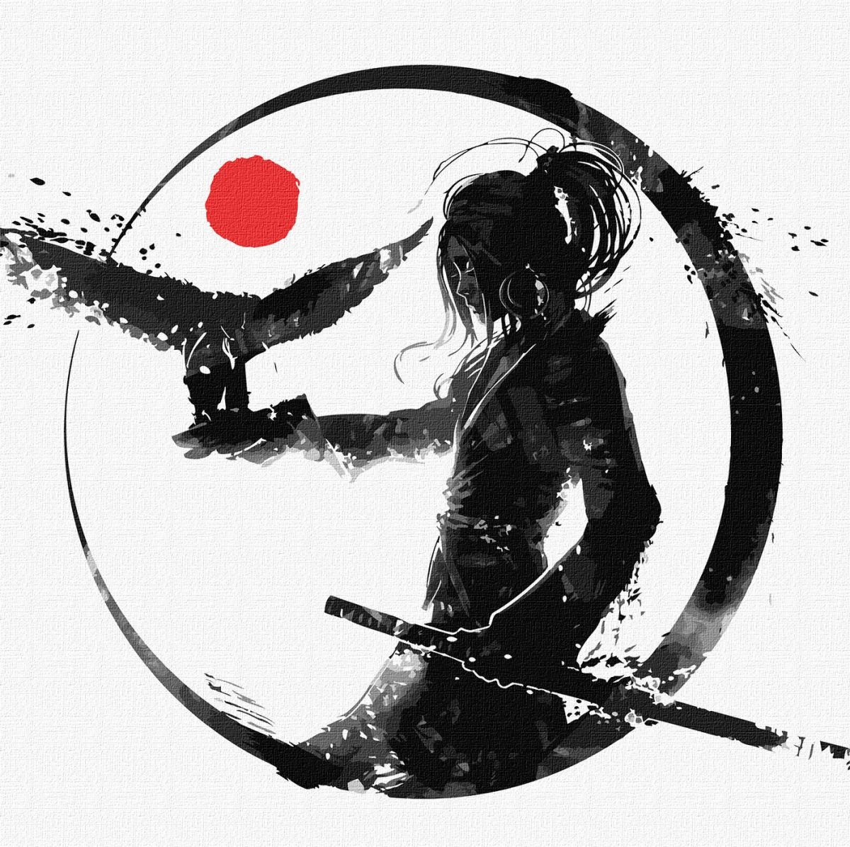 Картина по номерам "Дочь самурая"