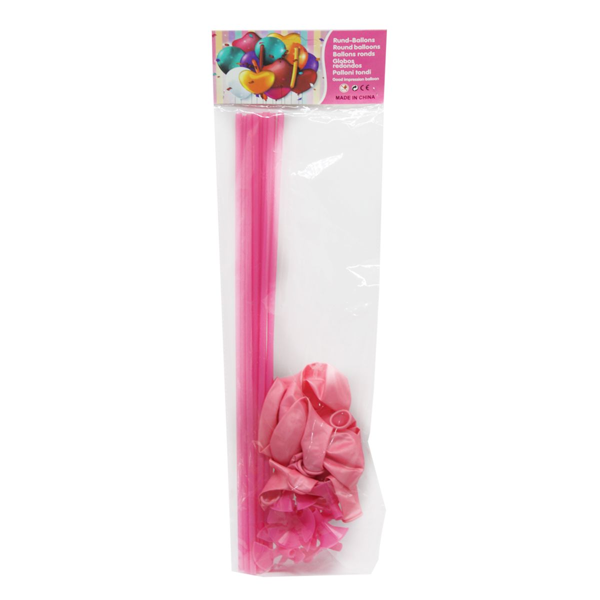 Набір кульок на паличці, рожевий
