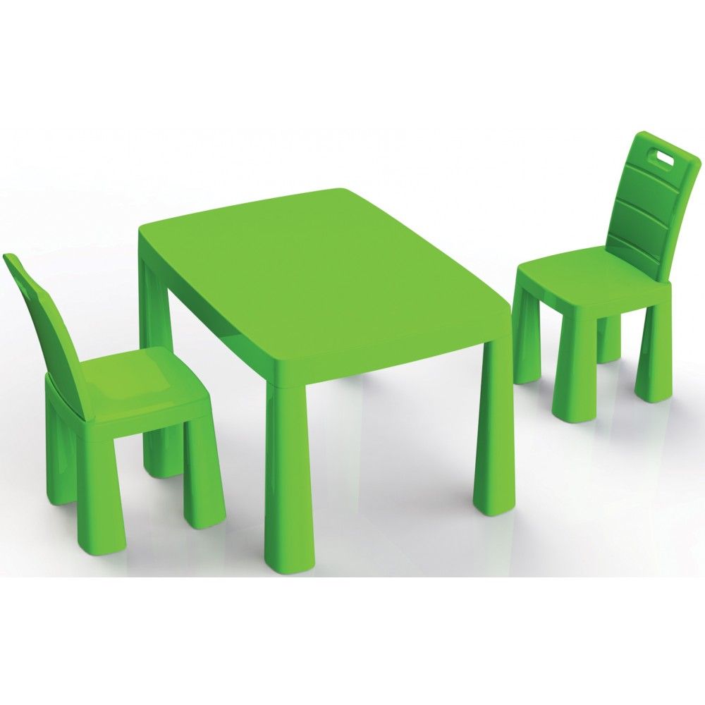 Ігровий набір DOLONI Cтіл та 2 стільця (зелений)