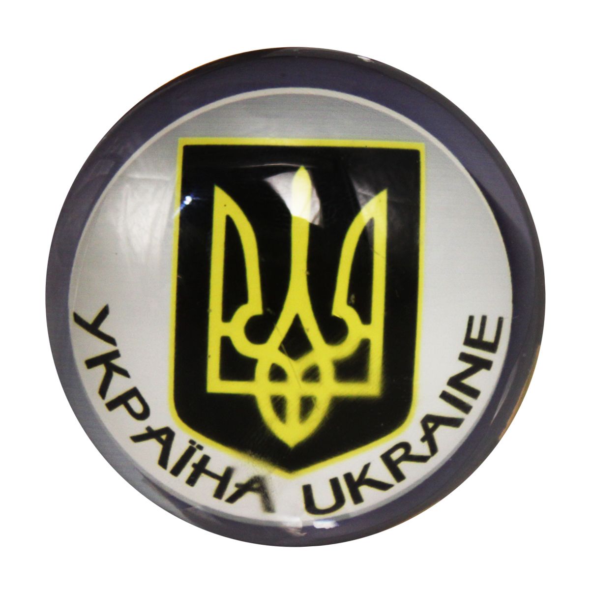 Магніт "Герб України", чорно-сірий