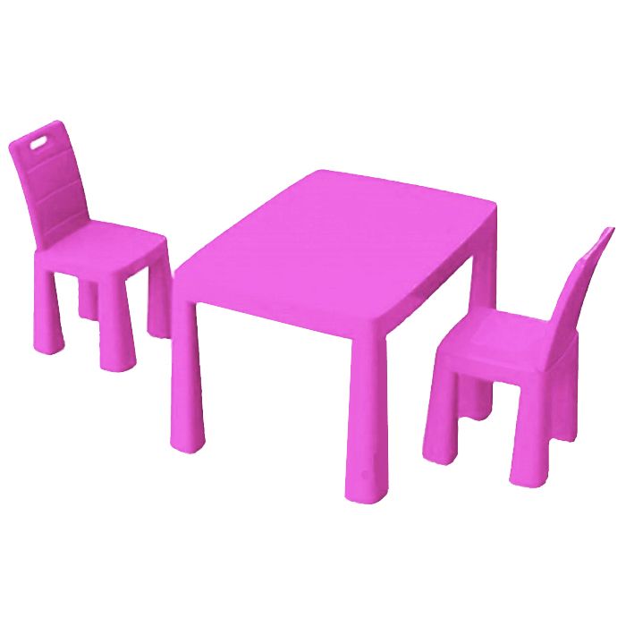 Ігровий набір DOLONI Cтіл та 2 стільця (рожевий)