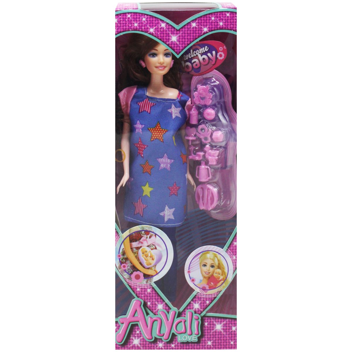 Лялька "Anyali" вагітна, шатенка