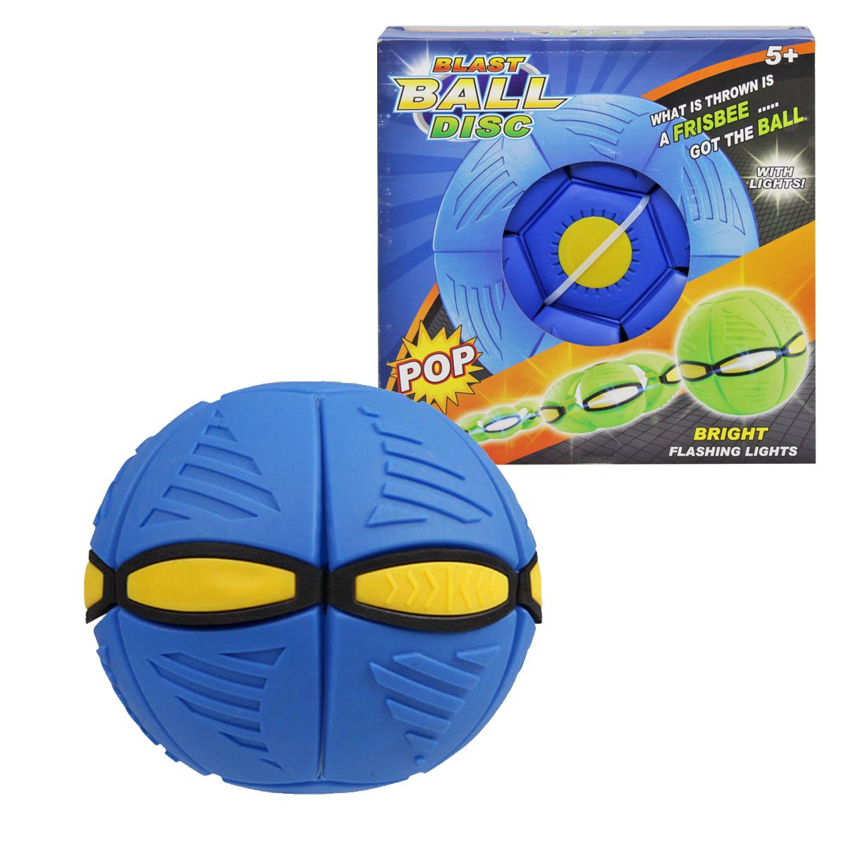 Мяч-трансформер "Flat Ball Disc: Мячик-фрисби", синий Мяч-трансформер "Flat Ball Disc: Мячик-фрисби", синий