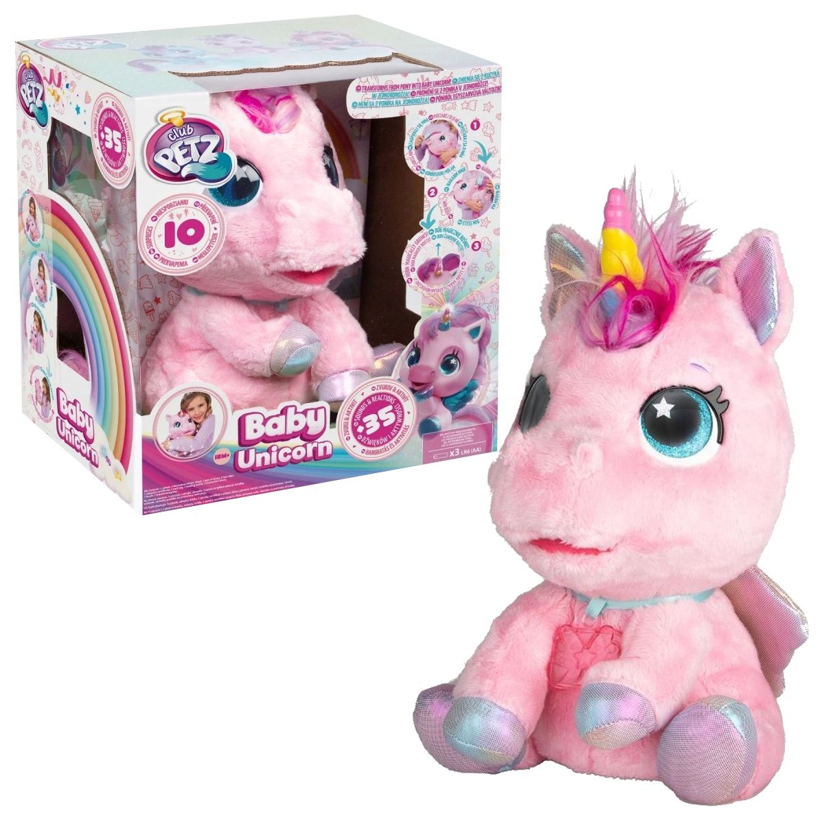 Интерактивная игрушка "Baby Unicorn", розовый