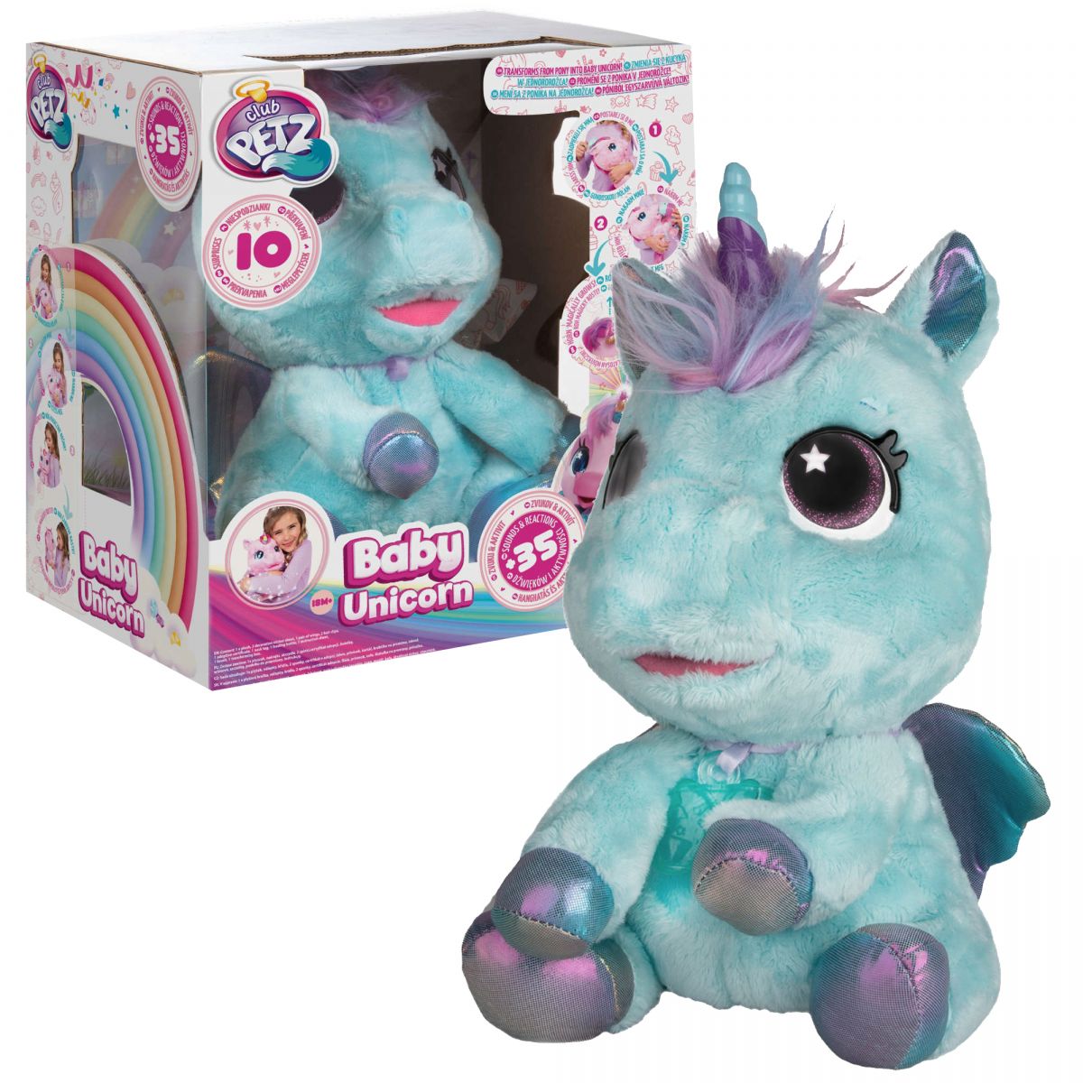 Интерактивная игрушка "Baby Unicorn", голубой