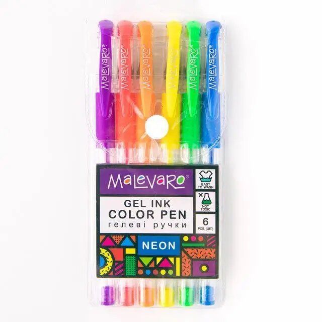 Набір різнокольорових ручок "Neon", 6 кольорів