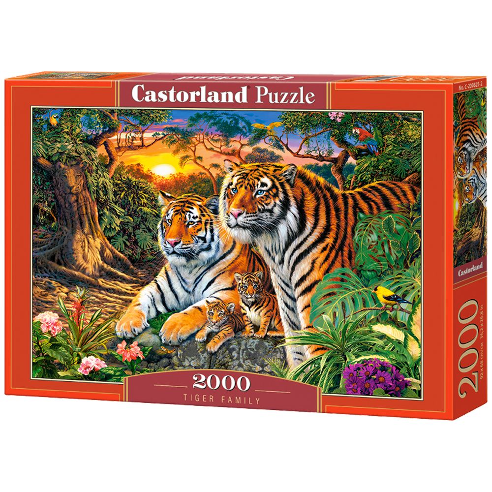 Пазли "Родина тигрів", 2000 елементів