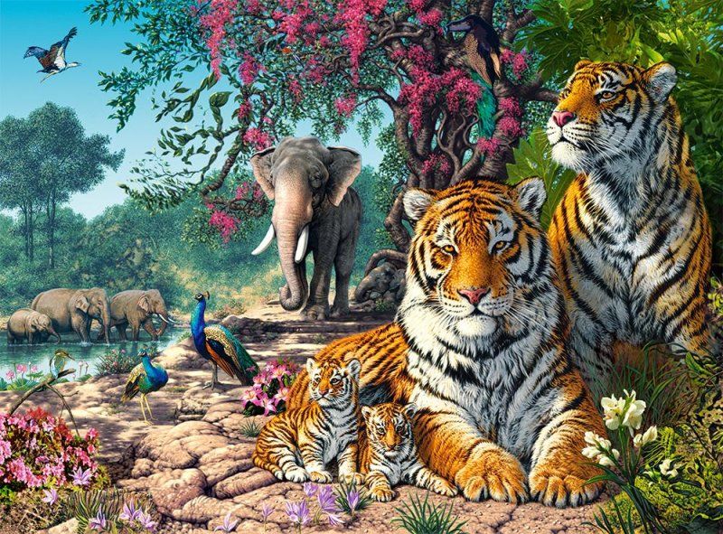 Пазлы "Заповедник тигров", 3000 элементов